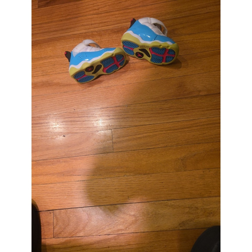 Nike Jordan 6 Rings White/Light Blue Fury-Cyber TD Toddler Size 5C - Picture 7 of 15